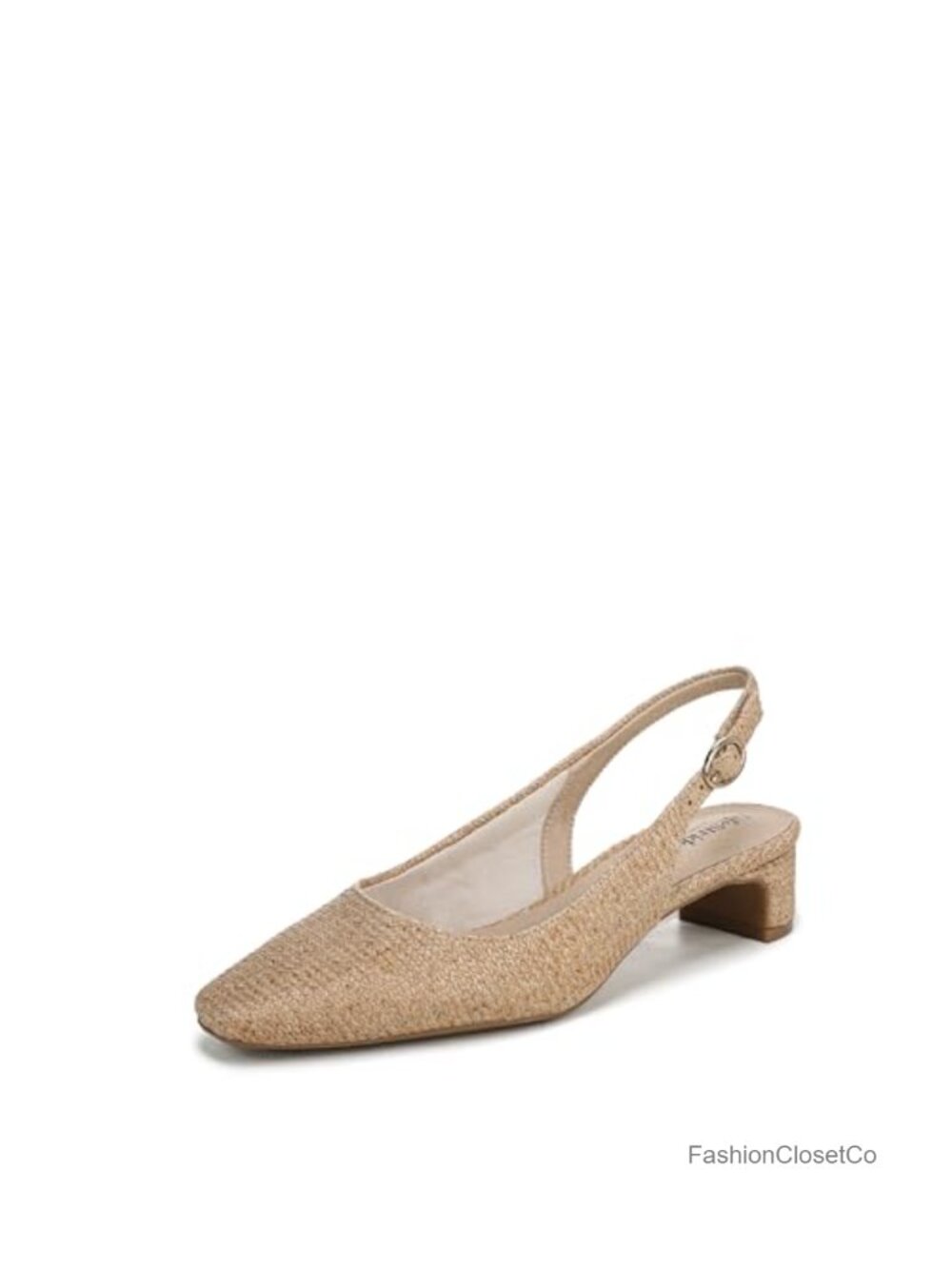 Women's Slingback Pumps Low Block Heel Soft System Comfort Traction Sole
